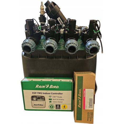 Kit Rain Bird a 4 sezioni: collettore con filtro e compressore, TM2, RSDBex, pozzetto, PE 20 (1/5)