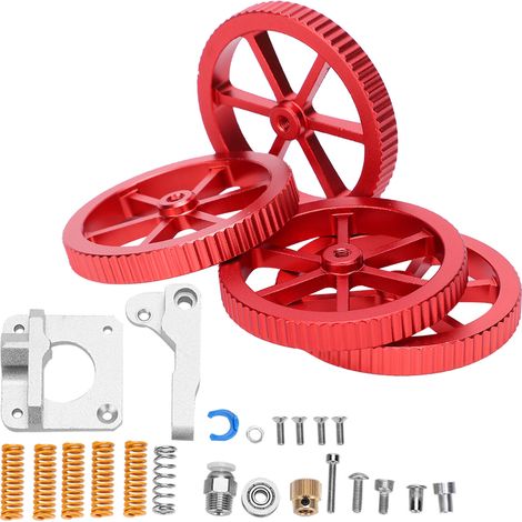 3D-Drucker-Extruder-Upgrade-Kit, rote manuelle Nivellierungsmutter, Federn, Stoßdämpfer-Kit (1/5)