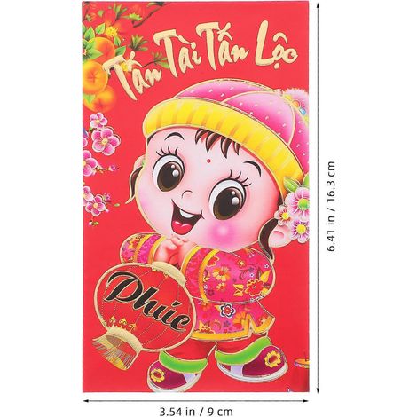 Enveloppes rouges pour la Fête du Printemps, compatibles avec le rangement, 36 sachets pour l'année du Serpent (1/4)