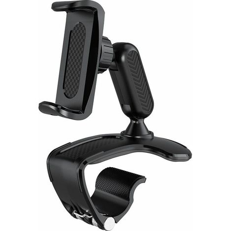 Support Téléphone Voiture Multifonction ,Rotation 360 degrés Universel,Gu (Noir) 1Pcs, (1/5)