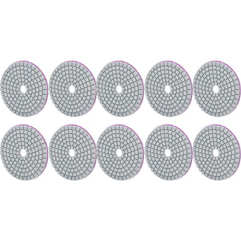 Lot de 10 disques de ponçage de 7,6 cm (3 pouces) pour le polissage du marbre, du béton et des pierres (grain 800). (1/5)