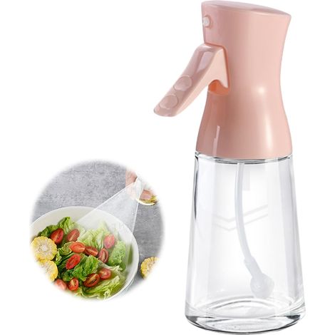Pulvérisateur d'huile 4 couleurs, 180 ml, vaporisateur d'huile pour huile et vinaigre, vaporisateur d'huile pour la cuisson, huile pour la cuisson, la salade, le barbecue, rose (1/5)