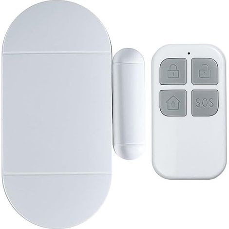 Sensore per porte, allarme da 130 dB, sistema di allarme per porte e finestre, con telecomando, sistema di allarme wireless, sicurezza wireless, sicurezza domestica, autoadesivo (1/5)