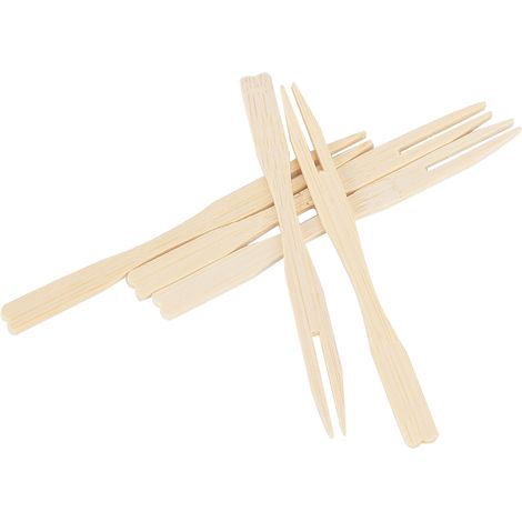 800 Fourchettes Jetables en Bambou pour Desserts, Gâteaux et Fruits - Accessoires de Cuisine Pratiques (1/5)