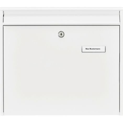 Briefkasten Mail 5877 W Höhe 322 mm Breite 362 mm Tiefe 100 mm weiß Stahl DIN C4