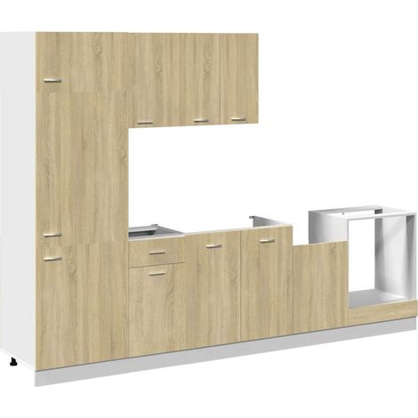 Maison Exclusive - Set di Mobili Porta TV 7 pz “Lyon” Rovere Sonoma in Truciolato