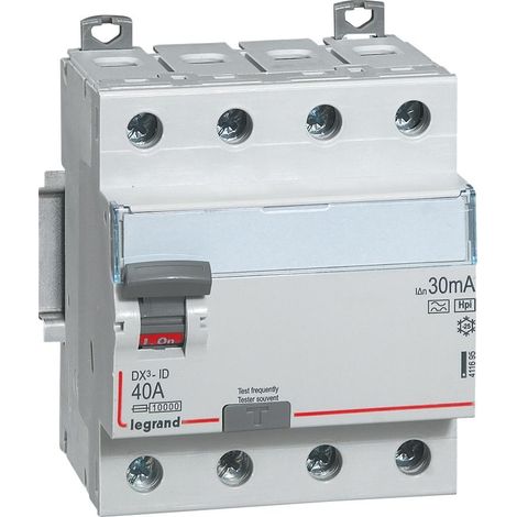 Legrand HPI Fehlerstromschutzschalter grau vier Pole 30 mA