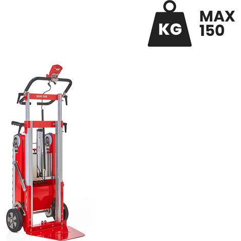 Carretilla sube escaleras eléctrica Buddy para transporte de electrodomésticos con batería AGM estándar 150 kg (1/5)