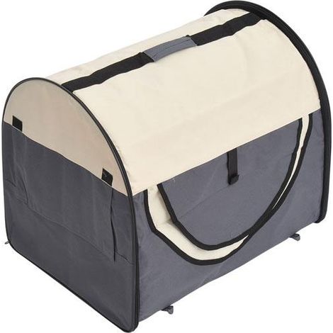 TRASPORTINO PER CANI E GATTI PIEGHEVOLE 46 X 36 X 41 CM COLORE GRIGIO (1/5)