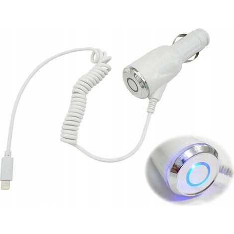 Caricabatterie da auto per iPhone 2.1A 12/24V con cavo da 1 m (1/2)