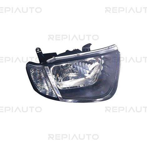 Phare manuel avant droit H4 feu clignotant blanc simple cabine Mitsubishi L200 Pick-Up KAT-KBT phase 1 2005-2010
