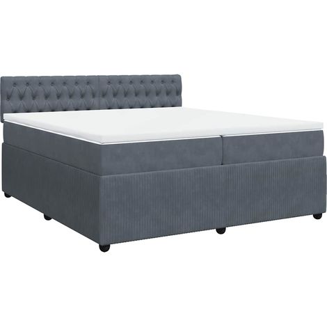 Maison Exclusive - Boxspringbett mit Matratze Dunkelgrau 200x200