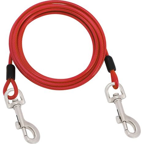 Laisse Chien - Cable Acier 3 M - Pour Extérieur - 1 Pièce