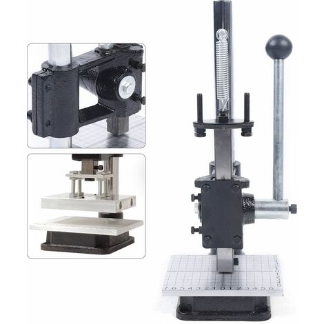 Robuster Lederschlitzwerkzeug, DIY Lederprägemaschine mit PP-Platte und Aluplatte, Handpresse, Prägewerkzeuge, Druckbronzier-Kits, gute Qualität