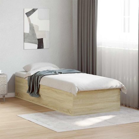 Estructura de cama de suelo Roble Sonoma 80 x 200 cm (1/5)