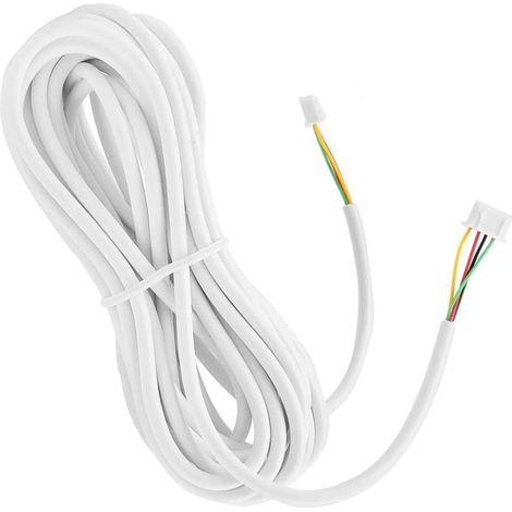 Câble en Cuivre Flexible à 4 Conducteurs, Câble pour Interphone Vidéo, Câble à Noyau De Cuivre Rond De 0,3 Mm pour Système De Visiophone, Câble De Sonnette à Coque Isolante en PVC (1/5)