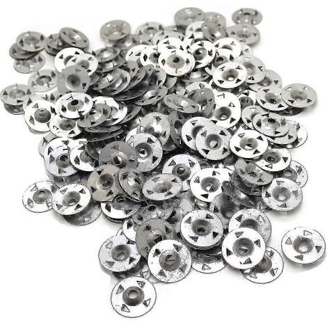 Lot de 200 rondelles à 4 griffes compatibles avec les plaques isolantes et de fixation en plaques de plâtre extrudées de 28 mm (1/5)