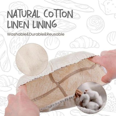 Corbeille À Pain - Ovale 25 Cm - Pour Pain Au Levain - Lot De 2