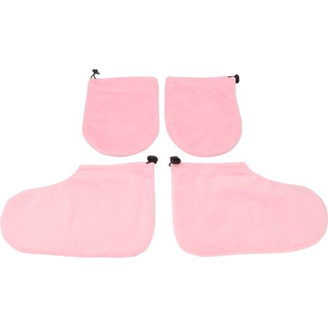 Gant et chaussons en cire de paraffine pour femmes, mitaines thermiques douces, soin spa des mains et pieds, traitement chaud, lot de 2 pièces. (1/5)