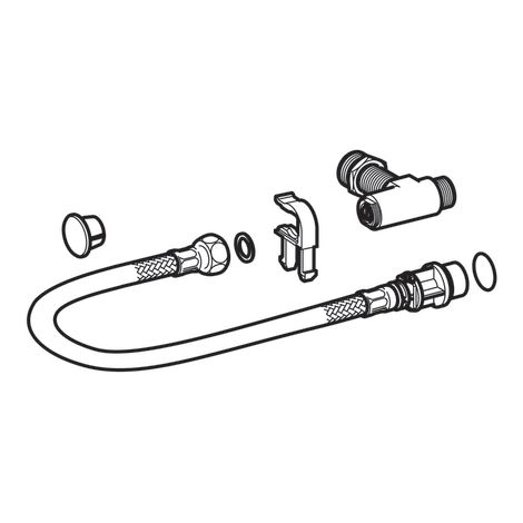 Kit raccordement eau à l'arrière centre Geberit réservoirs apparents AP123 AP127 - GEBERIT 115.427.00.1 (1/2)