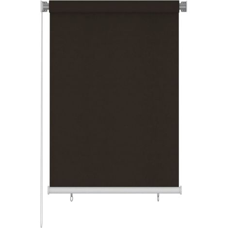 Store roulant d'extérieur 105 (l) x 140 (H) cm marron HDPE vidaXL