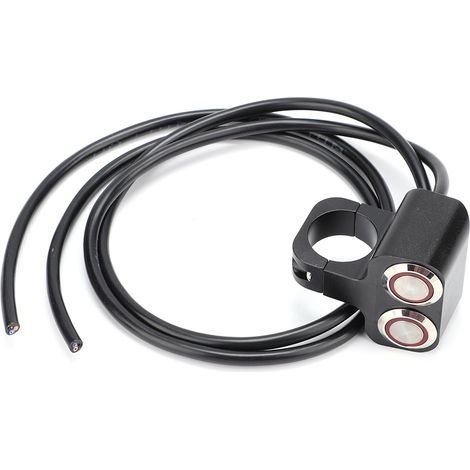 Phare de guidon à double interrupteur, projecteur LED étanche, pièces de modification pour moto, 25 mm (1/5)