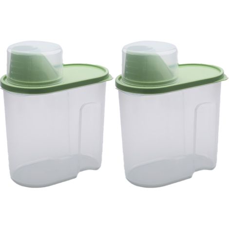 1 Boîte de conservation, bec verseur, verre doseur, plastique sans BPA, pour céréales et farine, cuisine (1/5)