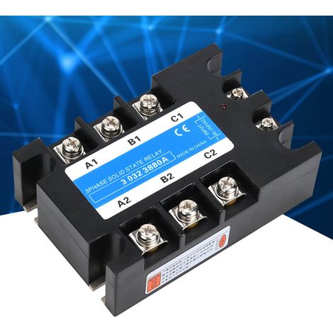 Relais statique triphasé 80-250 V CA, entrée SSR3, équipement électrique CA pour machines CNC (BERM-3 032 3880A (80 A)) (1/5)