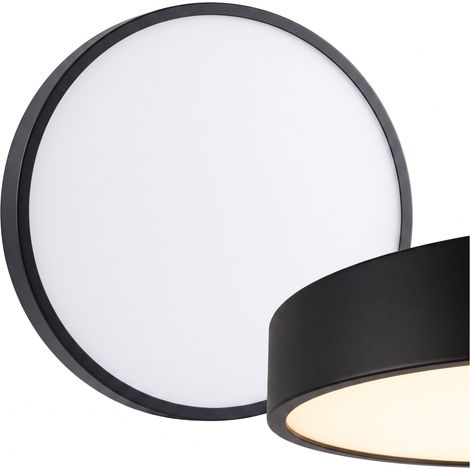 SOLUZIONE LED - Plafoniera - 28W - Nero - Luce calda (1/5)
