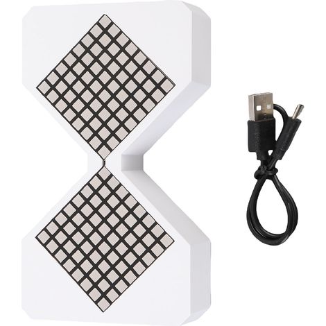 Minuterie électronique en sablier, lumière ambiante décorative multifonctionnelle pour la vie quotidienne, blanc (1/5)