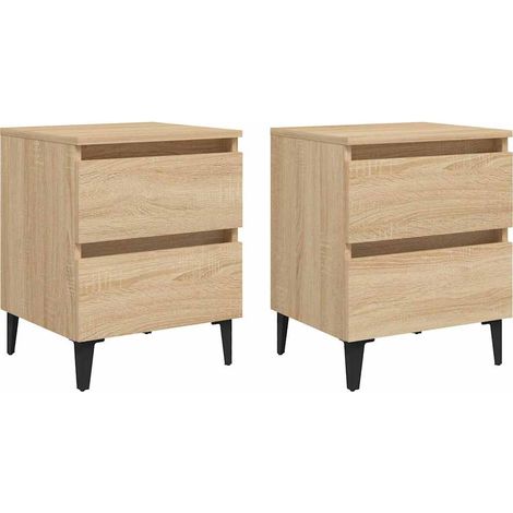 Maison Exclusive - Comodini 2pz Rovere Sonoma 40x35x50 cm in Legno Multistrato (1/5)