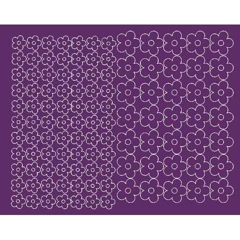 Pegatinas para casco de bicicleta con diseño de flores, 112 unidades, color morado brillante.