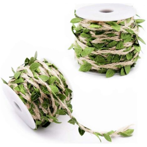2 Rolls Artificial Vines Vine Leaf Garland Leaves Artificial Leaves Decoration for Wedding/Party/Home/Garden Decoration/DIY Craft Garland (1/5)
