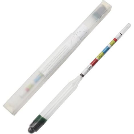 RGE Brixmètre Hydromètre Sucre Brix Densimètre (Mesure de la densité, Testeur de sucre Brix, la teneur en alcool prévue) pour Bière, Vin et Vin de Fruits Pour le brassage à domicile (1/4)