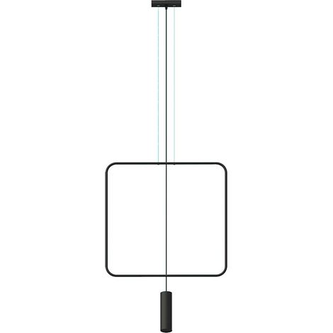 Pendellampe Hängeleuchte Deckenlampe Schwarz Stahl 1-Flammig Wohnzimmerlampe (1/5)