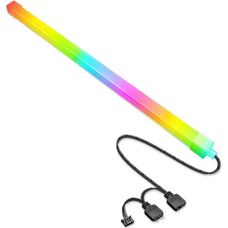 COOLMOON F300 Bande LED 3 broches x 2 + 4 broches pour ordinateur de bureau, carte mère, châssis, ampoule carrée