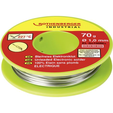 Rothenberger Industrial Bleifreies Elektroniklot 70g Lötzinn, bleifrei