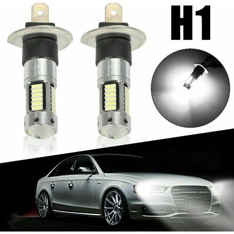 GHOST Kit de 2 ampoules LED H1 neuves pour phares antibrouillard/phares, feux de route, blanc xénon HID 6000K (1/5)