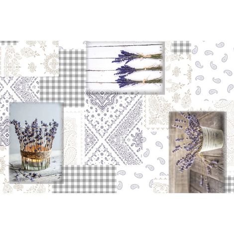 Lot de 6 sets de table à motif lavande TRADILAV