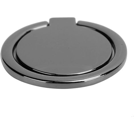 Porte-Bague en Métal Mince  Poignée de Téléphone Magnétique Rotative à 360 ° pour Support de Voiture, Support pour Smartphones de Visualisation Vidéo HD (Noir Brillant) (1/5)