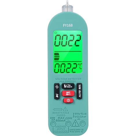 Testeur de tension intelligent FY168 avec écran LCD vert (1/5)