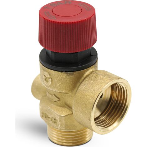 Soupape de Securite 7 Bars Pack 1 Soupape de Pression 1/2" 73,2X42,5mm Vanne de Decharge Limiteur de Pression pour Reducteur de Pression Eau, Groupe Securite Chauffe Eau (1/5)