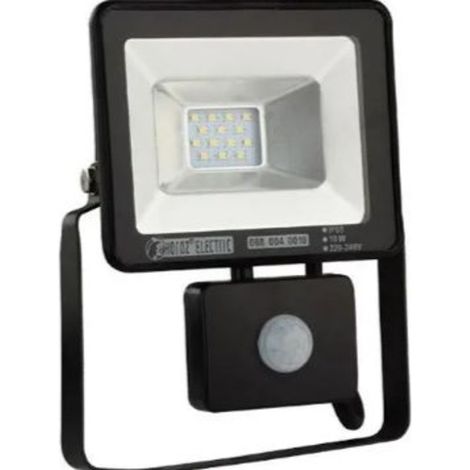 Projecteur à LED extra plat avec détecteur 10W IP65 6400K Dim. 186x150x62mm