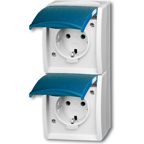 Prise SCHUKO® double avec clapet