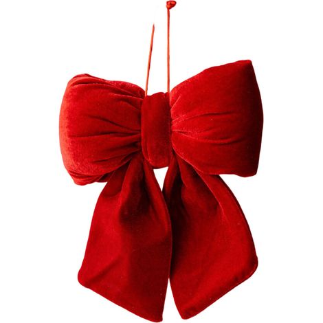 Papillon in velluto per decorare l'albero di Natale, - Rosso M