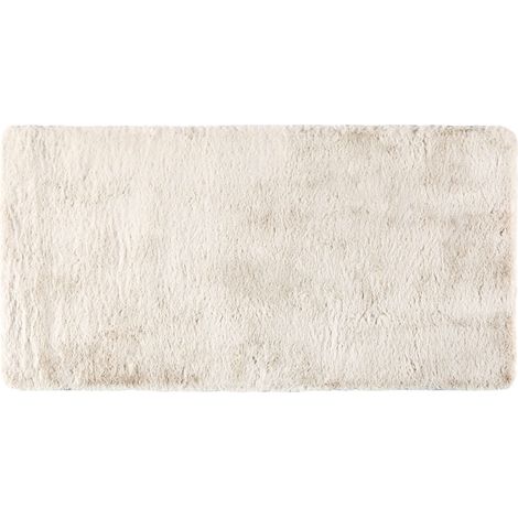 VIVARAISE - Tapis Vivaraise Eddy - Tapis intérieur effet fourrure en polyester ivoire (70 x 140 cm) (1/5)