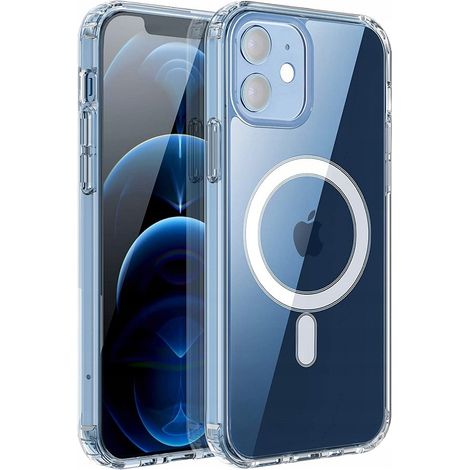 Funda para iPhone 12 REFORZADA 360° para MAGSAFE, TRANSPARENTE + Cristal 9H (1/5)