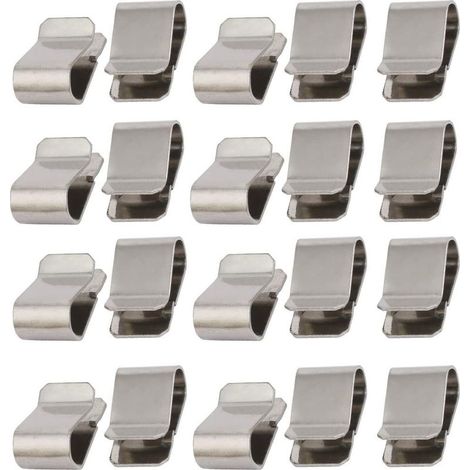 20pcs Clip Ressort Acier INOX U 21.4mmx12mm (1/4)