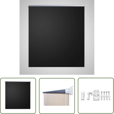 INLIFE Store enrouleur occultant 120 x 230 cm noir (1/4)