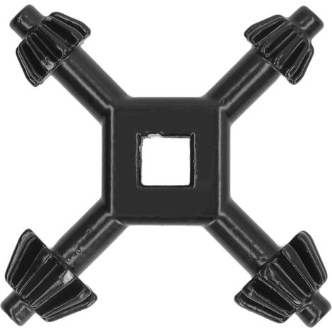 Clé de mandrin 4 en 1 pour perceuse à colonne, accessoire multifonction pour outils électriques, clé à main, couleur noire (1/5)